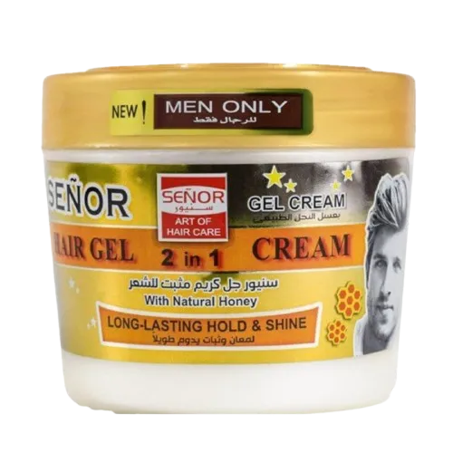 Senor | Hair Gel Cream 2x1 for Men Yellow | 250gm