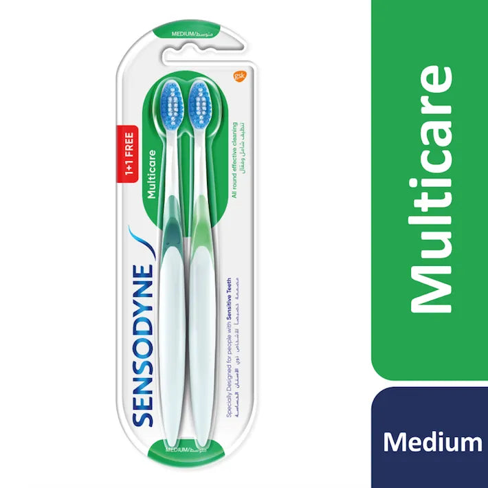 Sensodyne | Multicare 1+1 Toothbrush for Sensitive Teeth Medium