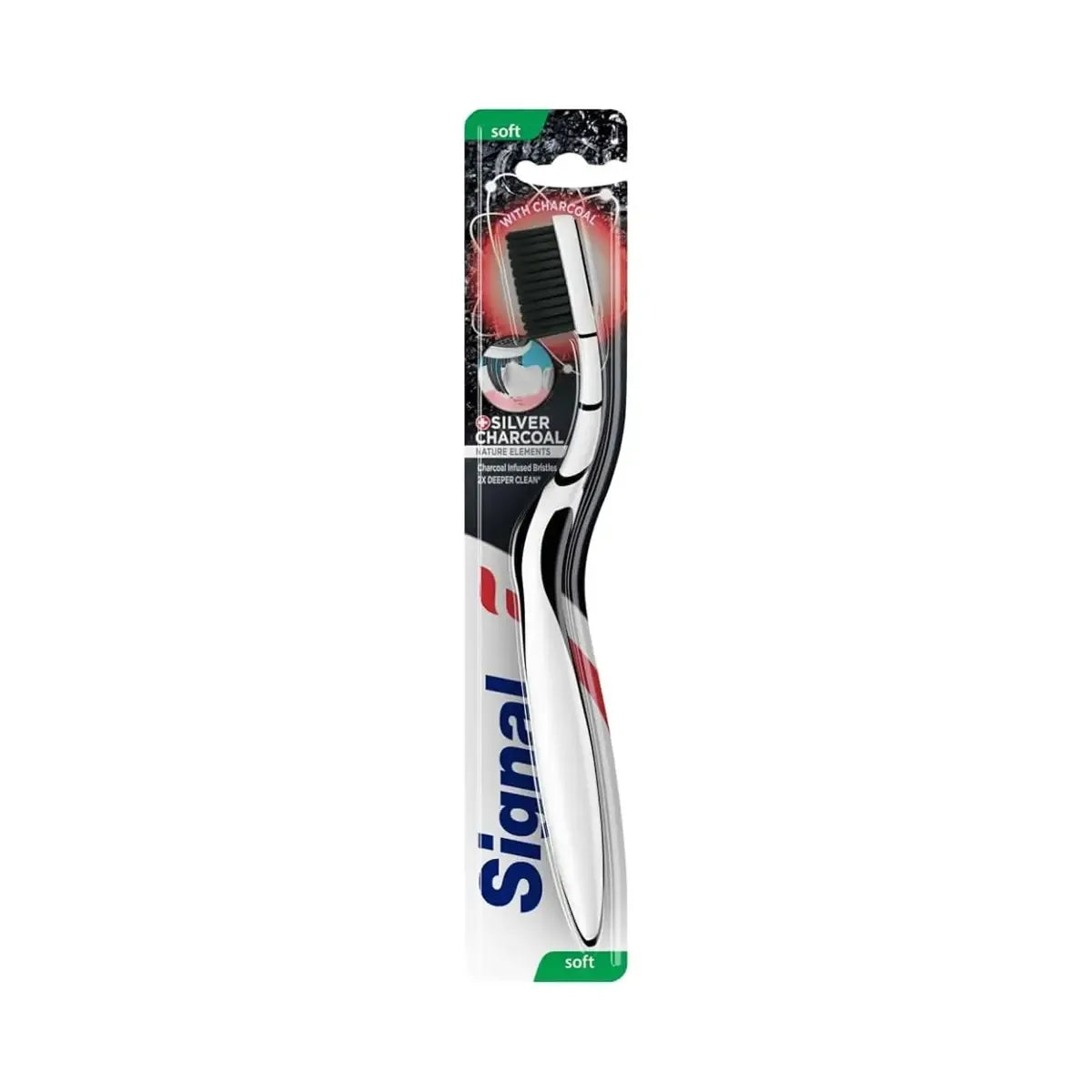 Signal | Toothbrush Soft Charcoal Silver