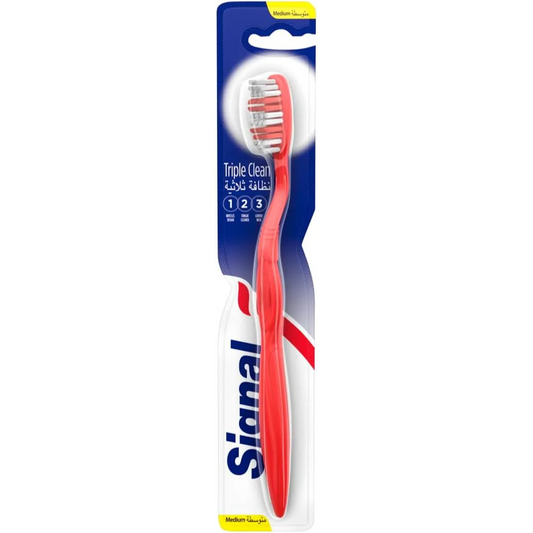 Signal | Triple Clean Medium for plaque removal and protection against cavity Toothbrush 1PC