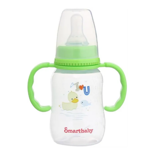 Smart Baby | Double Handle Automatic Baby bottle BPA Free For Kids Green | 150ml