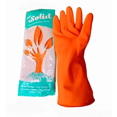 Solid | Industrial Rubber Gloves L