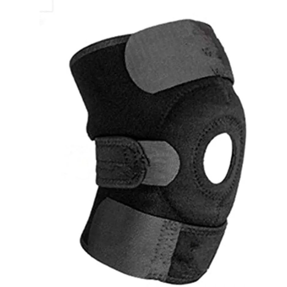 Breathable adjustable open patella knee brace support knee sleeve for sports and cycling