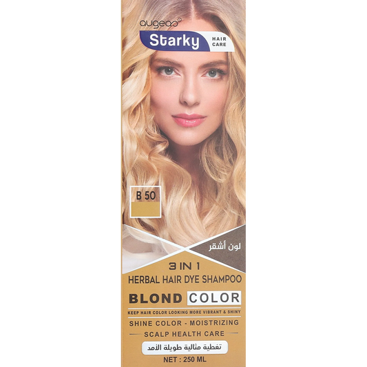 Starky | 3in1 Moisturizing Herbal Hair Dye Shampoo Blonde 50