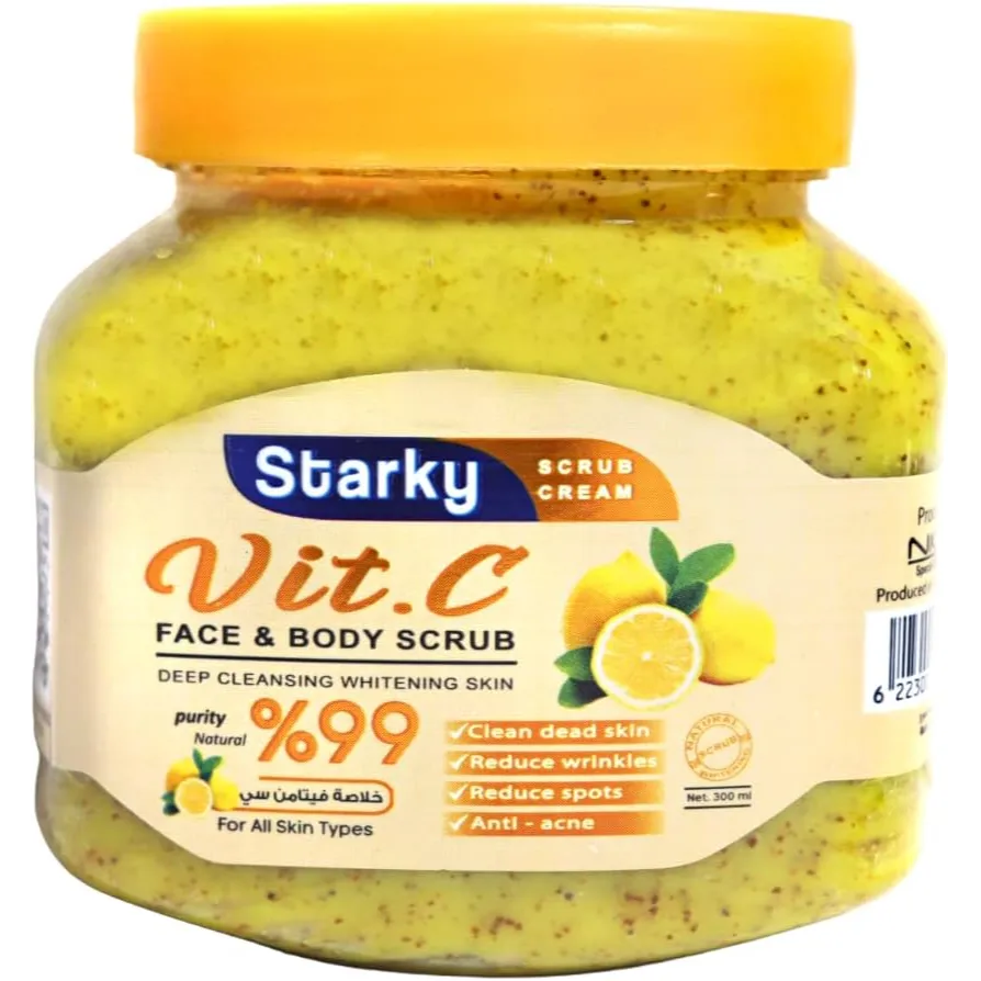 Starky | Face & Body Scrub Deep Cleansing Whitening Skin with Vit C | 300ml
