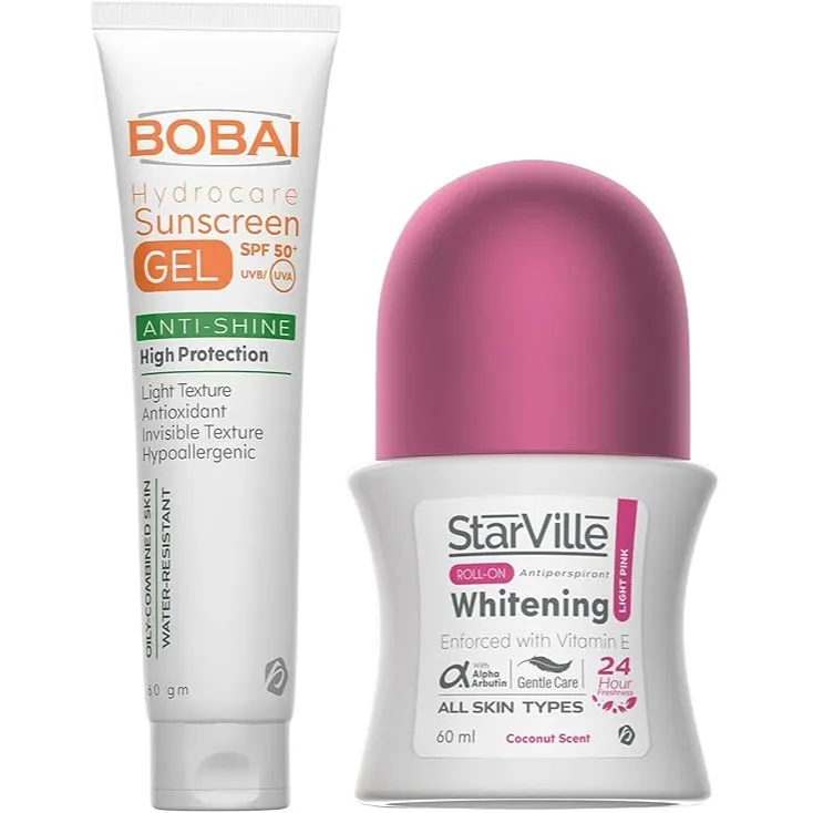 Starville | Roll on Coconut | 60ml + Bobai | Sunscreen Gel | 60gm