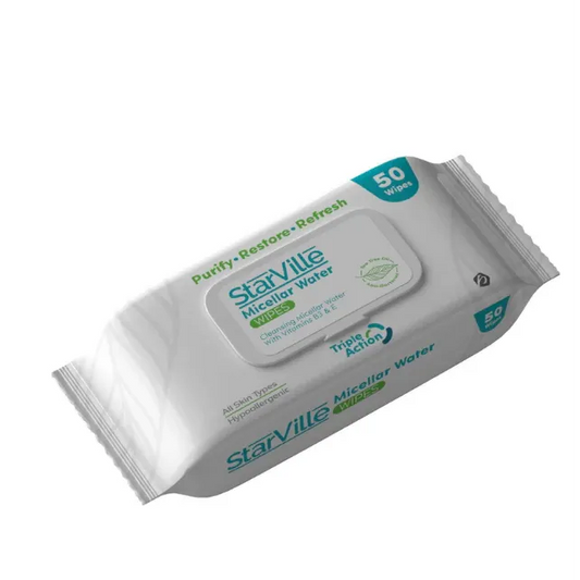 Starville | Micellar Water Makeup Remover Wipes | 50wipes