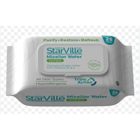 Starville | Micellar Water Makeup Remover Wipes | 25wipes