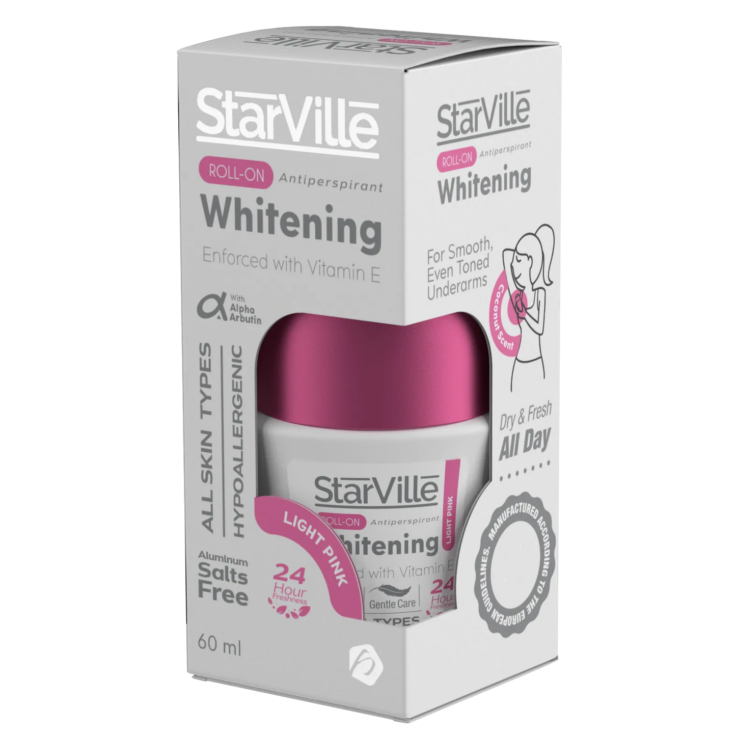 Starville | Roll on Whitening Light Pink Free with Coconut Scent | 60ml