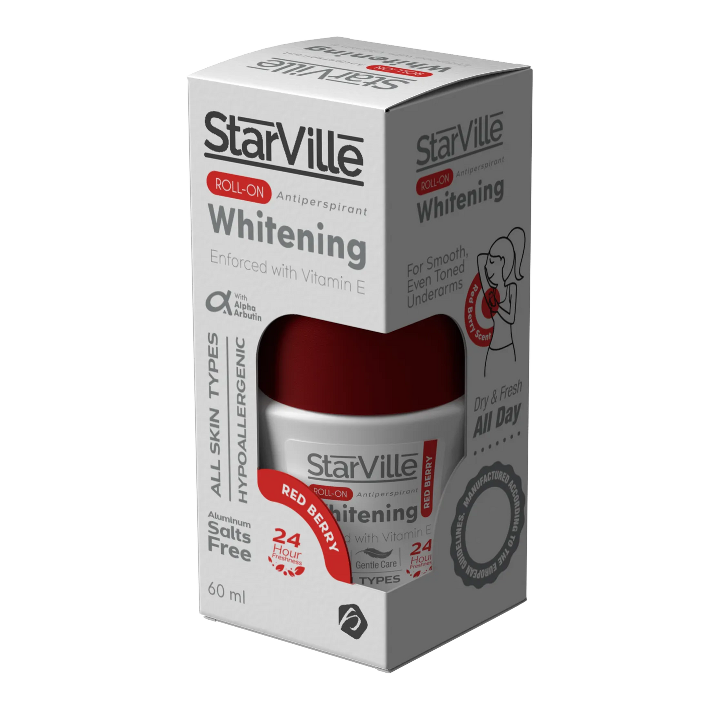Starville | Roll on Whitening Red Berry Scent | 60ml