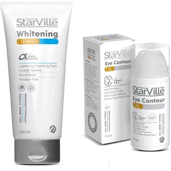 Starville | Whitening Cleanser | 200ml + Starville | Eye Contour | 30gm