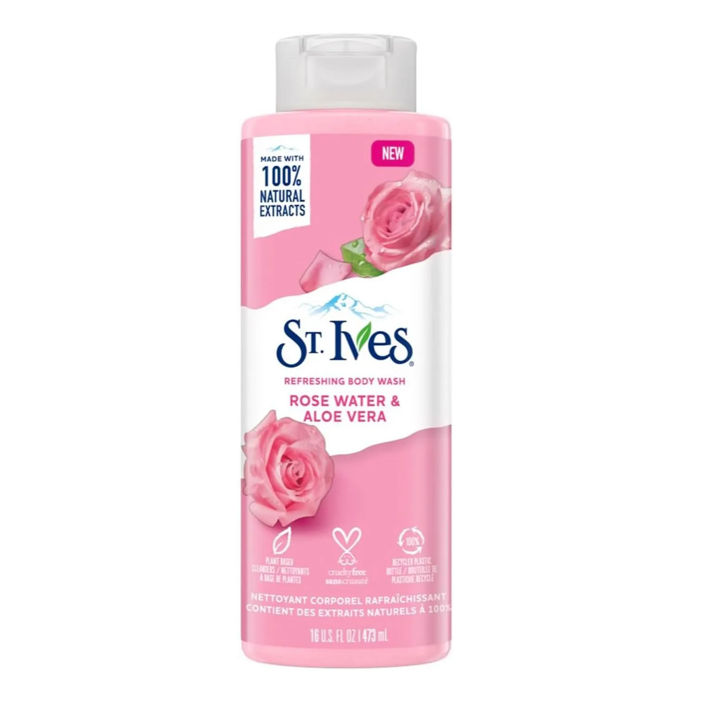 St. Ives | body wash refreshing cleanser rose water & aloe vera | 473ml