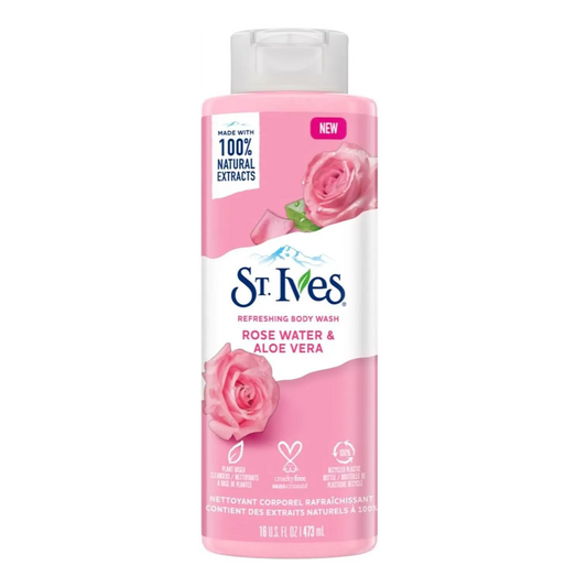 St. Ives | body wash refreshing cleanser rose water & aloe vera | 473ml