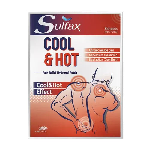 Sulfax | Cool & Hot Pain Relief Hydrogel Patches | 3 Pcs