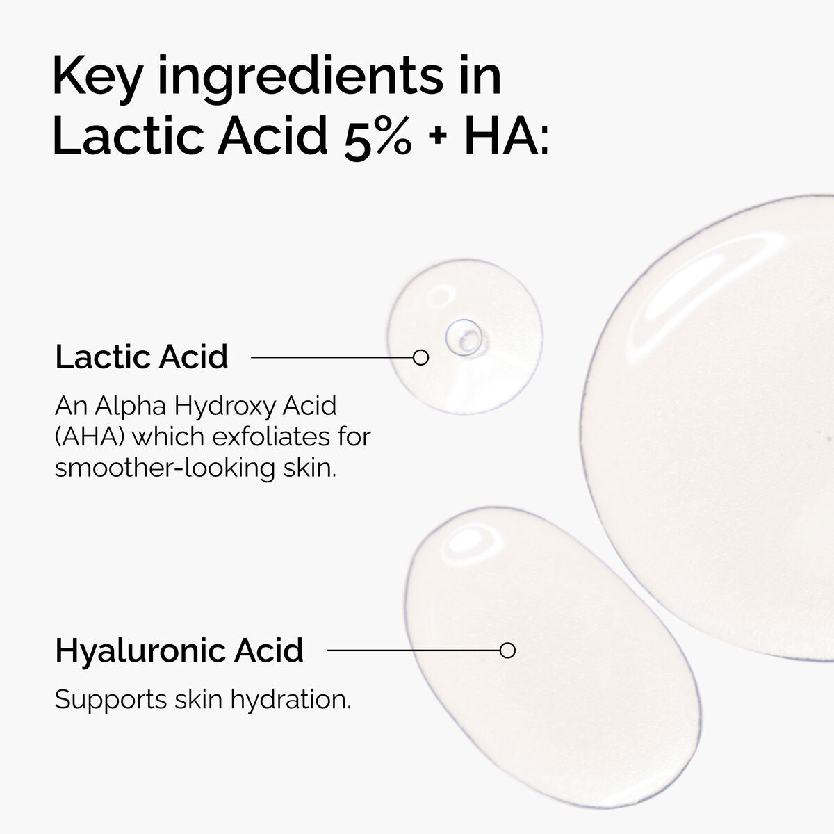The Ordinary Lactic Acid 5% + HA key ingredients