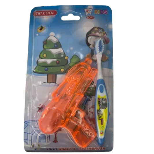 Tricool | Kids Soft Children's Teeth Brush + Toy Gun
