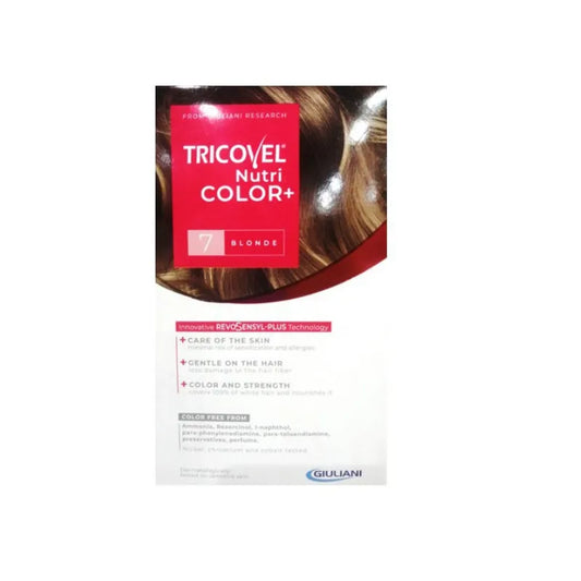 Tricovel | Nutri Color+ Strengthening Permanent Hair Coloring Kit Blonde 7 - ammonia free, perfume free, preservatives free