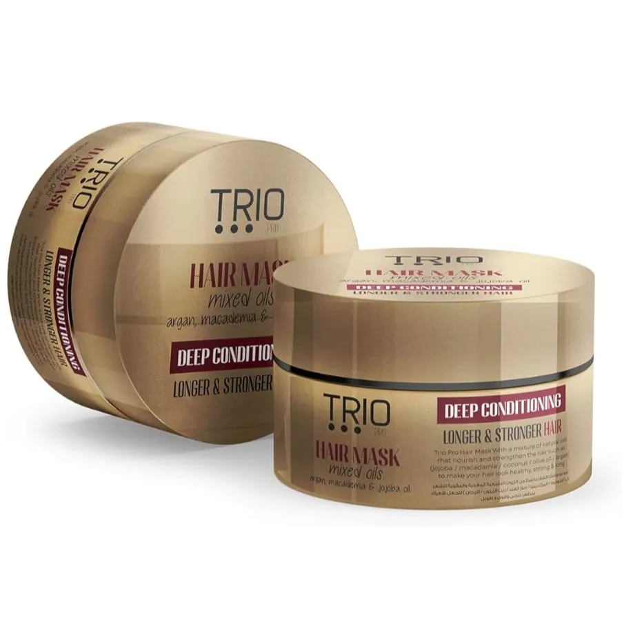 Trio Pro | Hair Mask with Argan, Macadamia & Jojoba Oils | 500ml