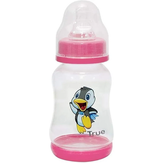 True | Plastic Feeding Bottle +0M Pink | 125ml