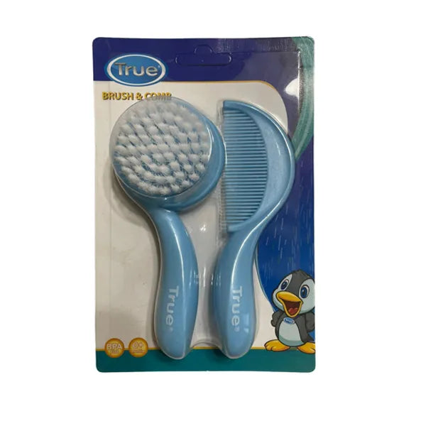 True | Brush & Comb Set Blue from +0M | 2 Pcs