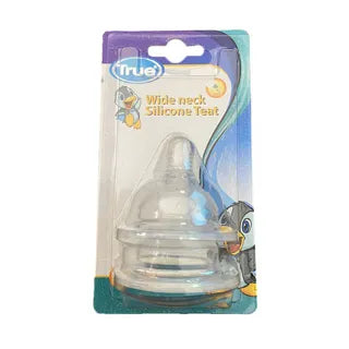 True | Wide Neck Silicone Teats +0M | 2 Pcs