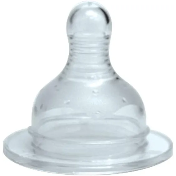 True | Wide Neck Fast Flow Silicone Teats +6M | 2 Pcs