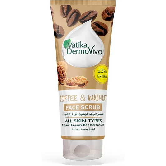 Vatika | Dermoviva Energizing Coffee & Walnut Face Scrub | 150ml