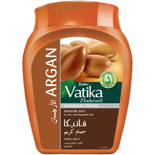 Vatika | Hammam Cream Natural Extracts of Argan Promotes Volume & Nourishes Hair | 250gm