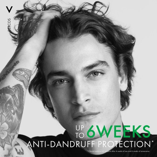 Vichy Dercos provides up to six weeks anti-dandruff protection