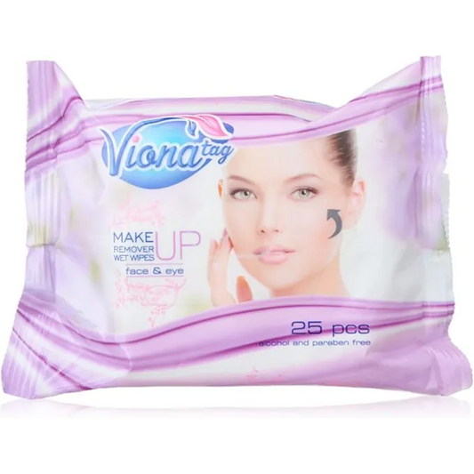 Viona | Make Up Remover Wipes Purple | 25 Pcs