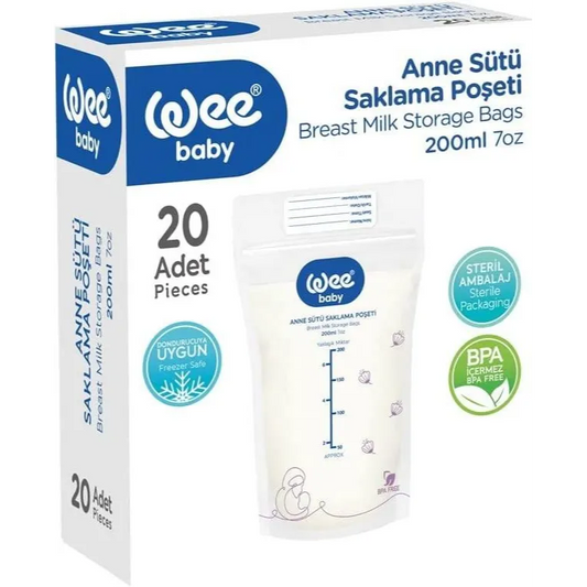 Wee baby | Breast Milk Storage Bags | 200ml | 20 Pcs