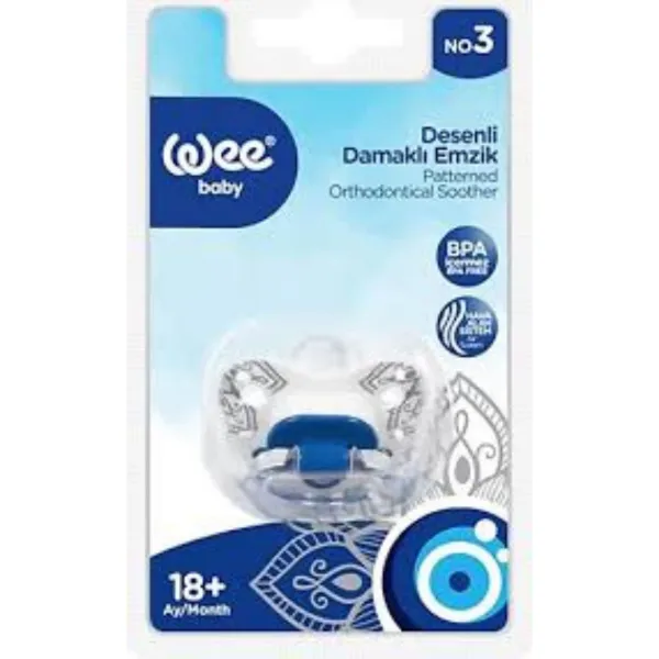 Wee Baby | Blue Eye Shaped Orthodontic Pacifier from +18M | 1 Pc
