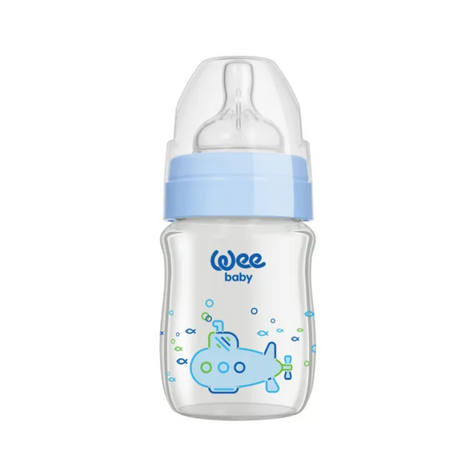 Wee Baby | Heat Resistant Glass Bottle Blue | 120ml