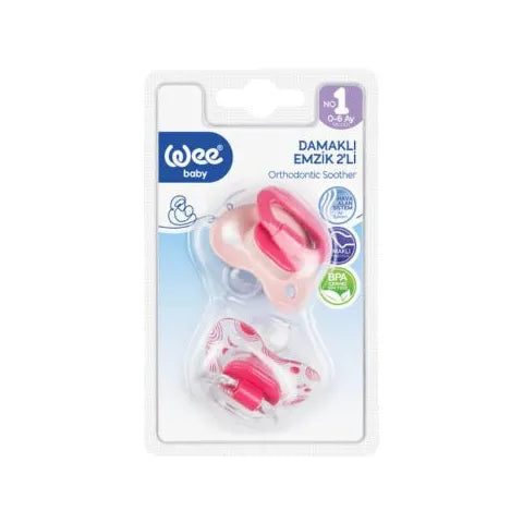 Wee Baby | Orthodontic Soother from 0-6M Orange | 2 Pcs