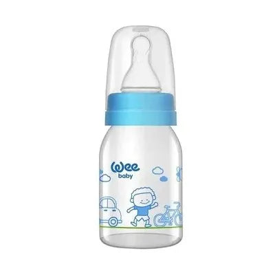 Wee baby | Plastic Feeding Bottle from 0-6 Blue | 125ml