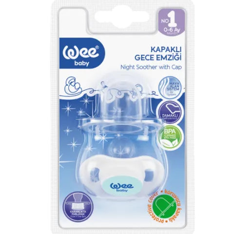 Wee Baby | Silicone Night Pacifier with Cap from 0-6M | 1 Pc