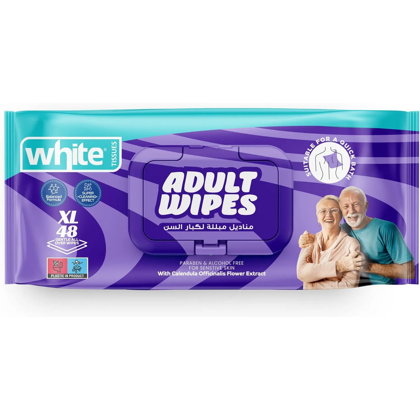 White | Adult | 48 Wipes