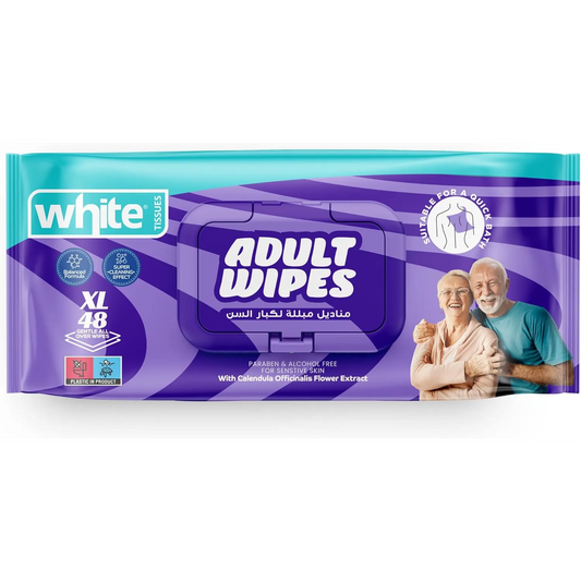 White | Adult | 48 Wipes