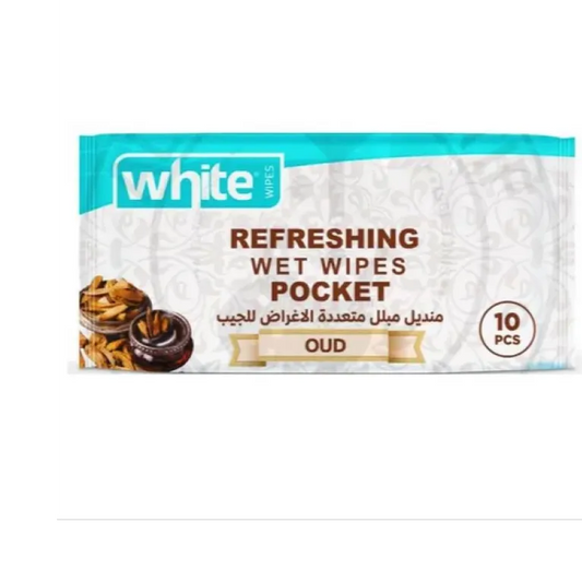 White | Refreshing Wipes Oud | 10 Wipes