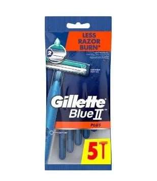 Gillette | Blue II Plus Men’s Disposable Razors | 5Pcs