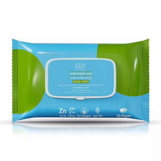 Eva Skin Clinic Acne-Prone Skin Facial Wipes ( 25 Wipes Per Pack)