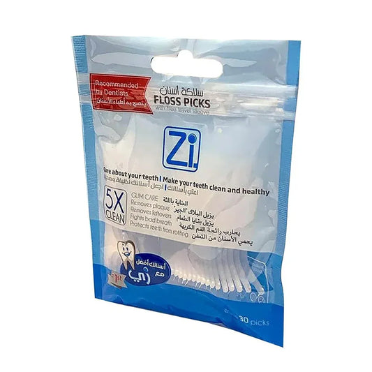 Zi | 5X Clean Dental Floss Picks | 30 Pcs